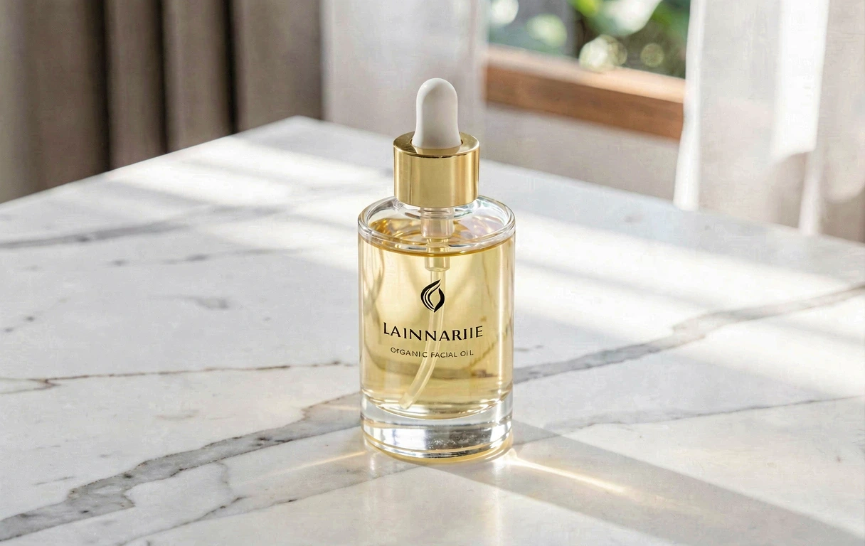 Luxury facial oils representing pure data handling